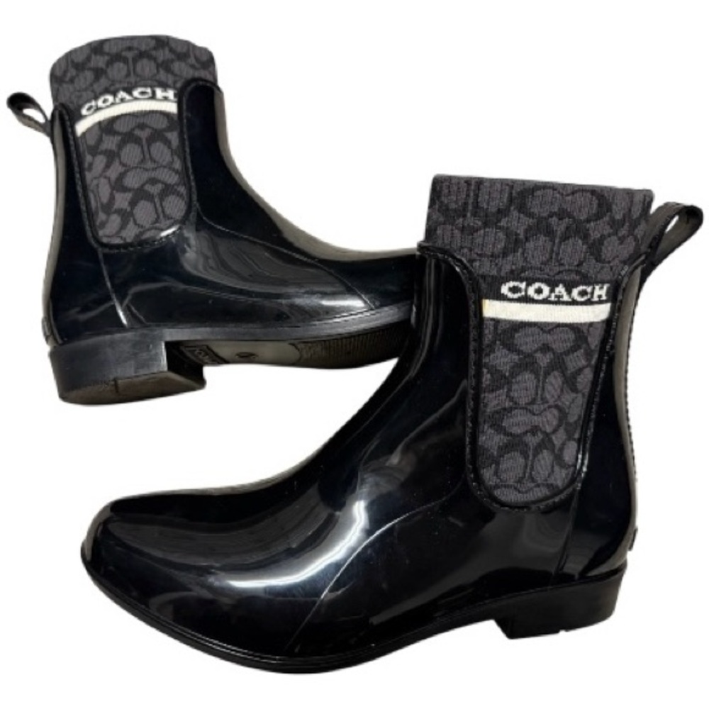 Coach Black and Gray Ankle Boots